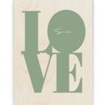 Hout Poster - Love - Grote Letters