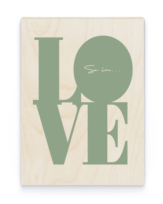 Hout Poster - Love - Grote Letters