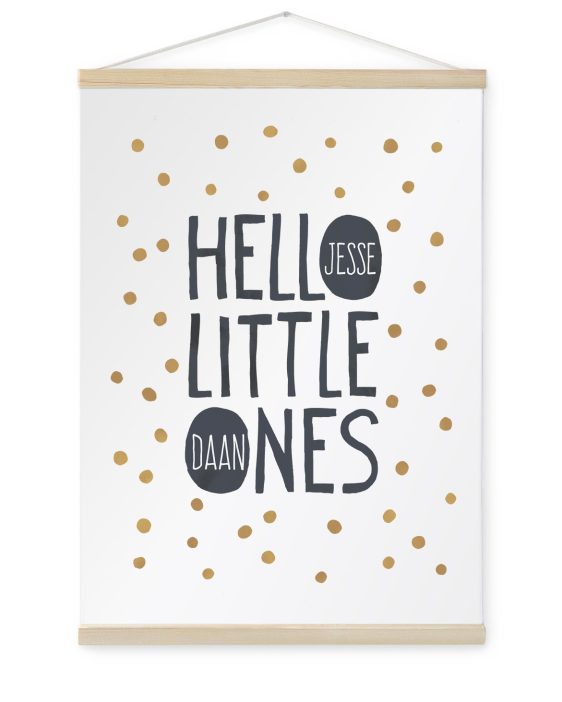 Canvas Poster - Hello Little Ones - Tweeling