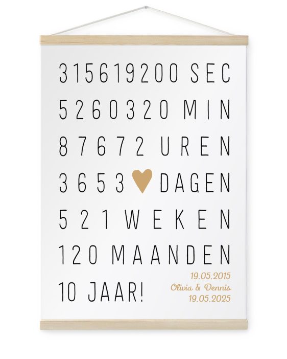 Canvas Poster - Huwelijk Jubileum