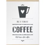 Canvas Poster - Koffie Print