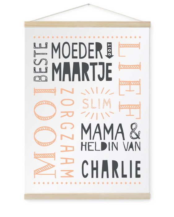 Canvas Poster - Voor Papa en Mama