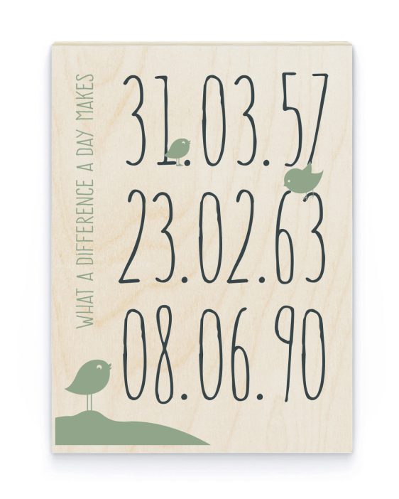 Special Dates Birds hout Hout Poster – Special Dates Birds