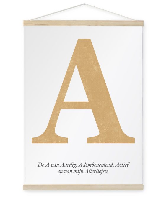 Canvas Poster - Typografische Letter