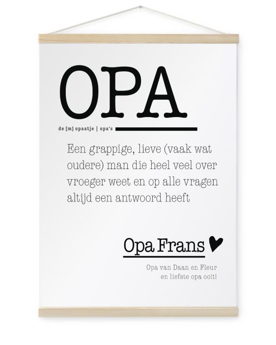 Canvas Poster - Woordenboek met Definitie