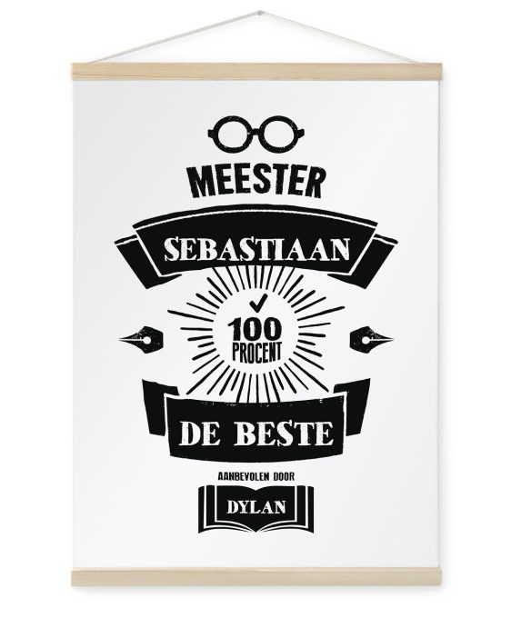 Canvas Poster - Juf en Meester