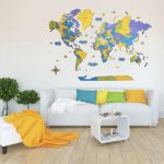 Premium Houten Wereldkaart 3D – Playground