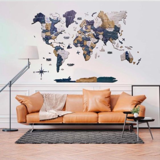 Houten Wereldkaart Europa 3D - Mystery (Glow in the Dark)