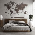 Premium Houten Wereldkaart 3D – Ebony