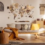 Premium Houten Wereldkaart 3D – Multi Walnut