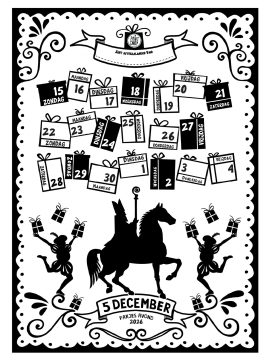 Gratis Sinterklaas aftelkalender 2026 printable
