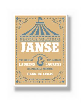 Canvas - Circus met Namen – gepersonaliseerde canvas print van Printcandy