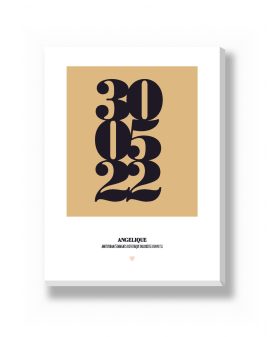 Canvas - Datum en Namen – gepersonaliseerde canvas print van Printcandy
