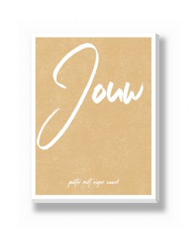 Canvas - Eigen Woord – gepersonaliseerde canvas print van Printcandy