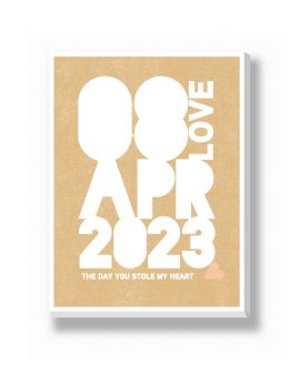 Canvas - Gepersonaliseerde Datum – gepersonaliseerde canvas print van Printcandy