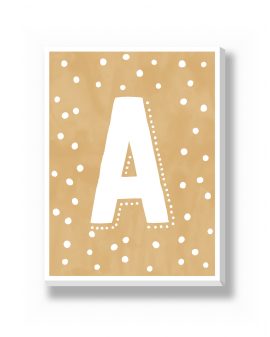 Canvas - Grote Letter Confetti – gepersonaliseerde canvas print van Printcandy