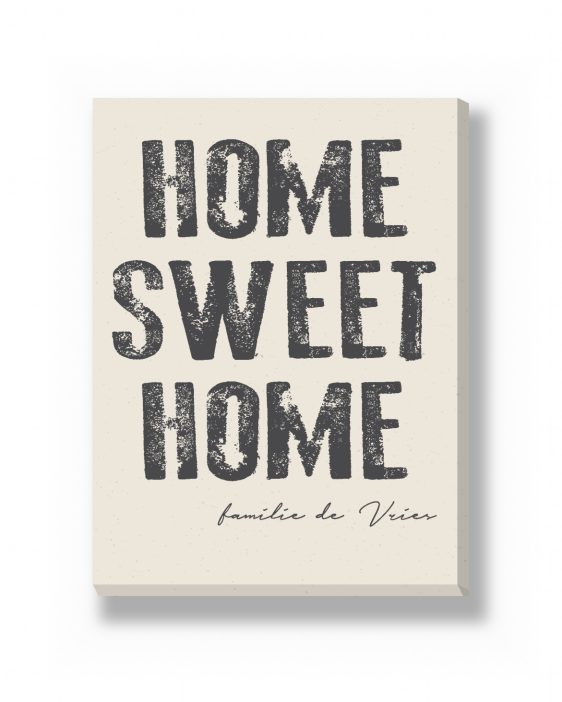 Canvas - Grote Woorden Liggend – canvas Canvas - Grote Woorden Liggend – gepersonaliseerde canvas print van Printcandy
