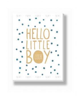 Canvas - Hello Little Boy – canvas Canvas - Hello Little Boy – gepersonaliseerde canvas print van Printcandy