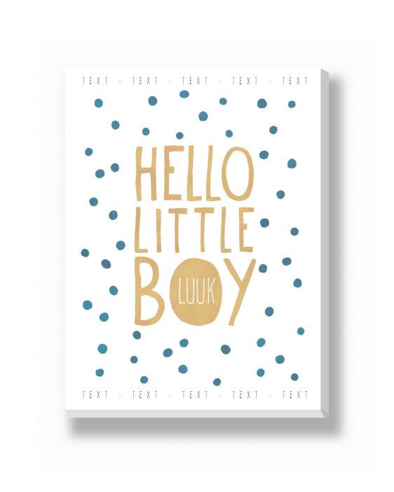 Canvas - Hello Little Boy – canvas Canvas - Hello Little Boy – gepersonaliseerde canvas print van Printcandy