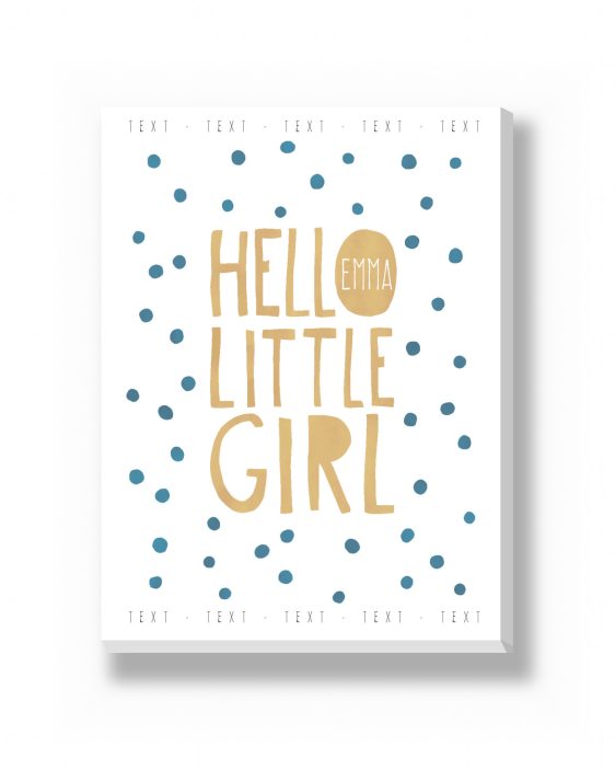 Canvas - Hello Little Girl – canvas Canvas - Hello Little Girl – gepersonaliseerde canvas print van Printcandy