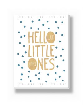 Canvas - Hello Little Ones - Tweeling – canvas Canvas - Hello Little Ones - Tweeling – gepersonaliseerde canvas print van Printcandy