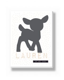 Canvas - Hertje – gepersonaliseerde canvas print van Printcandy
