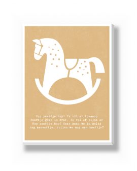 Canvas - Hobbelpaard – gepersonaliseerde canvas print van Printcandy