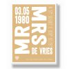 Canvas - Huwelijk - Mr & Mrs – canvas Canvas - Huwelijk - Mr & Mrs – gepersonaliseerde canvas print van Printcandy