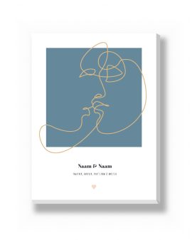Canvas - Line Art – gepersonaliseerde canvas print van Printcandy