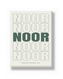 Canvas - Naam Herhaald – gepersonaliseerde canvas print van Printcandy