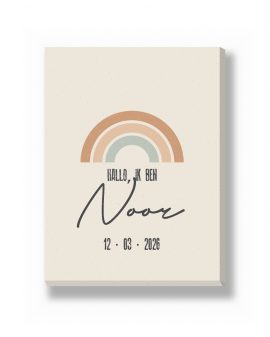 Canvas - Naam in Boog – canvas Canvas - Naam in Boog – gepersonaliseerde canvas print van Printcandy