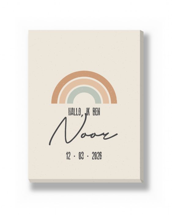 Canvas - Naam in Boog – canvas Canvas - Naam in Boog – gepersonaliseerde canvas print van Printcandy