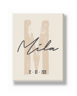 Canvas - Naam met Initiaal – canvas Canvas - Naam met Initiaal – gepersonaliseerde canvas print van Printcandy
