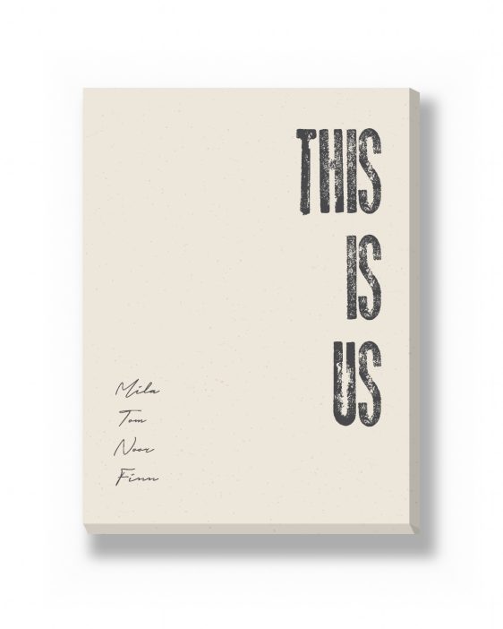 Canvas - Ons Gezin – gepersonaliseerde canvas print van Printcandy