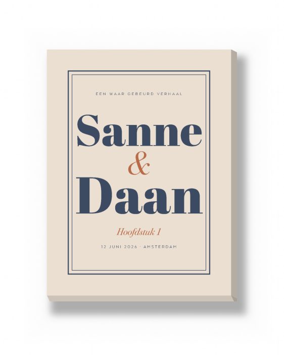 Canvas - Ons Verhaal – gepersonaliseerde canvas print van Printcandy