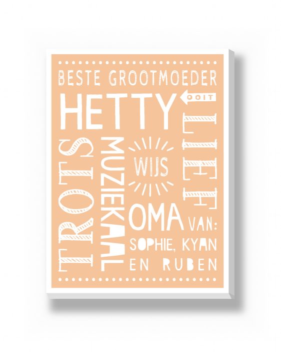 Canvas - Opa en Oma – gepersonaliseerde canvas print van Printcandy