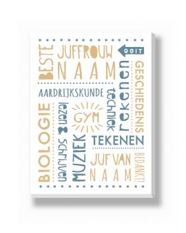 Canvas - Juf en Meester - Cloud