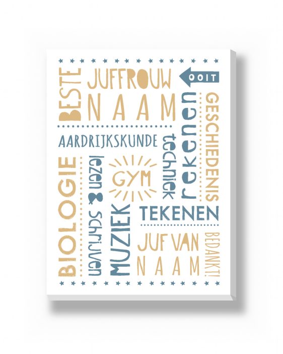 Canvas - Juf en Meester - Cloud