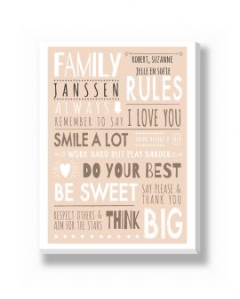 Canvas - Regels – gepersonaliseerde canvas print van Printcandy
