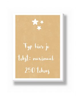 Canvas - Schrijf Je Eigen Citaat - Sterretjes – gepersonaliseerde canvas print van Printcandy