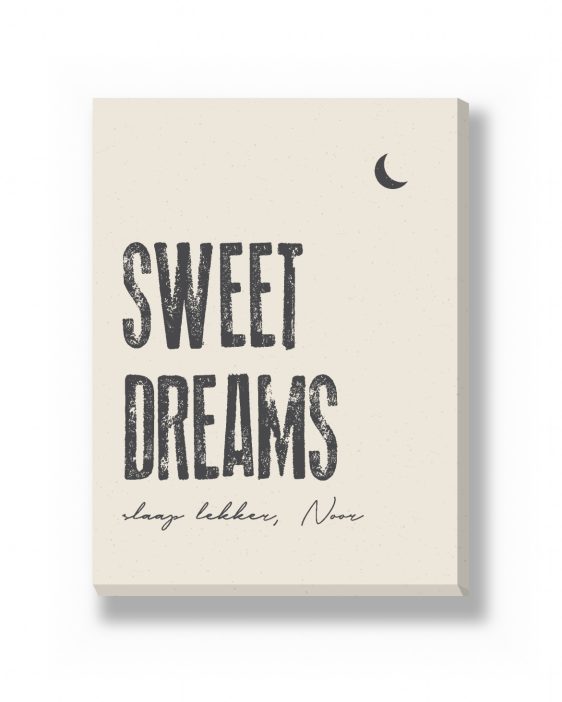 Canvas - Slaap Zacht – canvas Canvas - Slaap Zacht – gepersonaliseerde canvas print van Printcandy