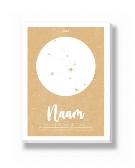 Canvas - Sterrenbeeld – canvas Canvas - Sterrenbeeld – gepersonaliseerde canvas print van Printcandy
