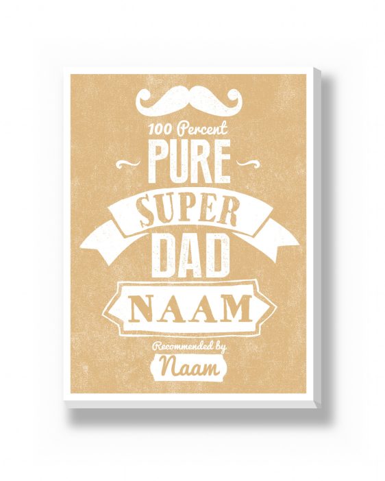 Canvas - Vaderdag - Superdad – gepersonaliseerde canvas print van Printcandy