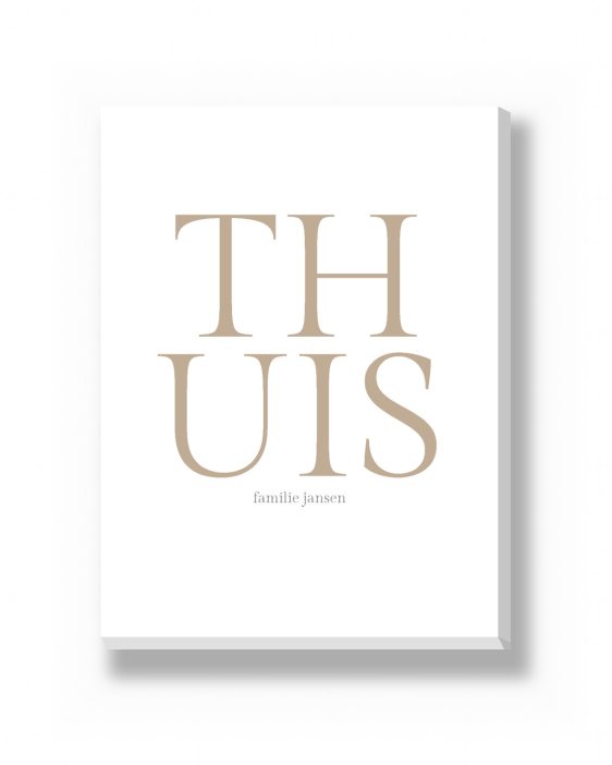 Canvas - Woord in Twee Regels – gepersonaliseerde canvas print van Printcandy