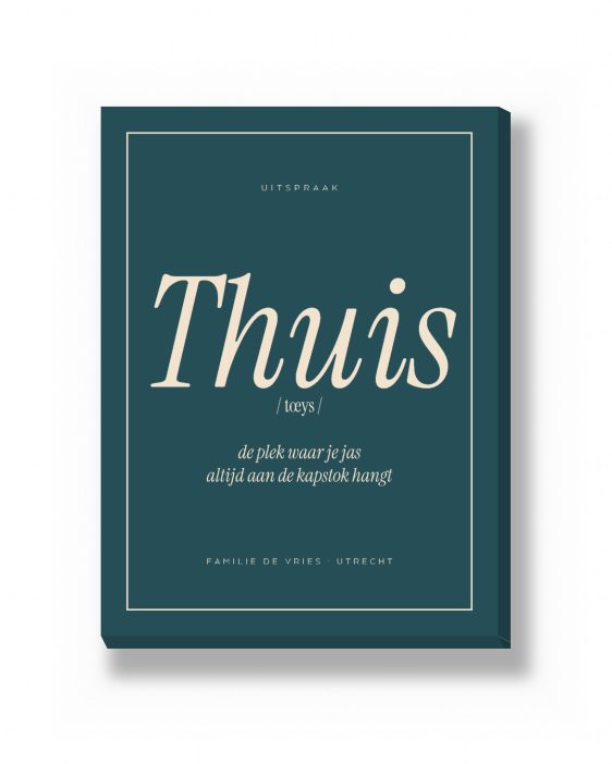 Canvas - Woord met Uitspraak – gepersonaliseerde canvas print van Printcandy
