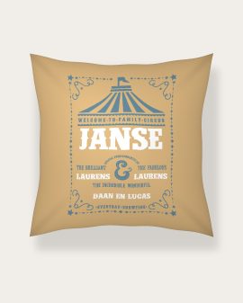 Privé: Familiekussen – Circus met Namen - Printcandy