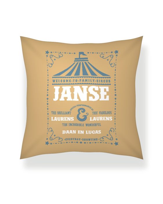 Privé: Familiekussen – Circus met Namen Privé: Familiekussen – Circus met Namen - Printcandy