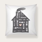 Familiekussen – Home Sweet Home - Namen van Gezin