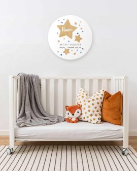 Geboorte Muurcirkel – Sterren - Printcandy