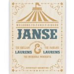 Hout Poster – Circus met Namen